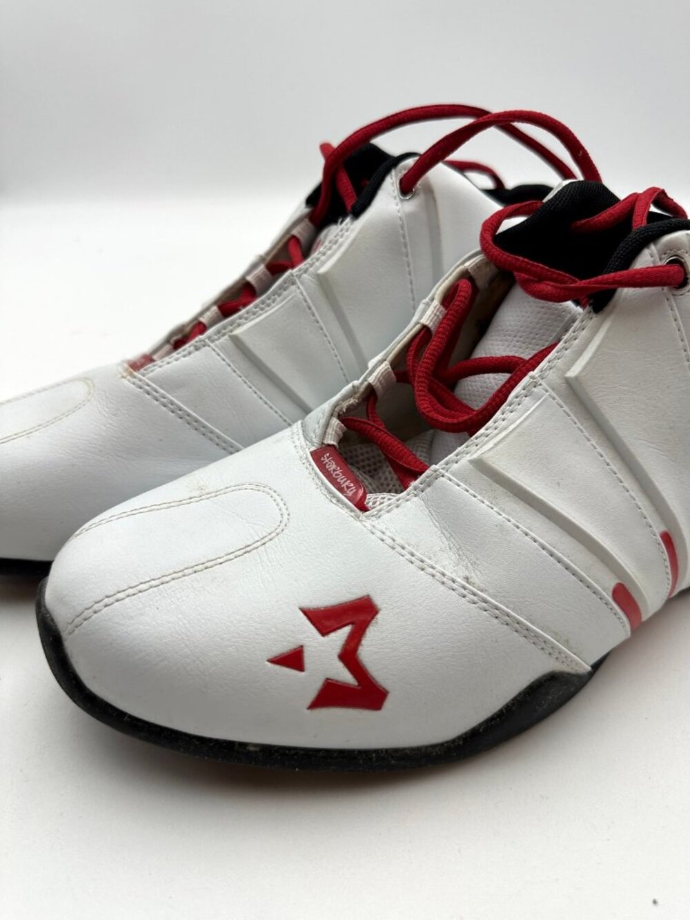Starbury by Stephon Marbury Mens 13 White Red Basketball Sneakers Shoes